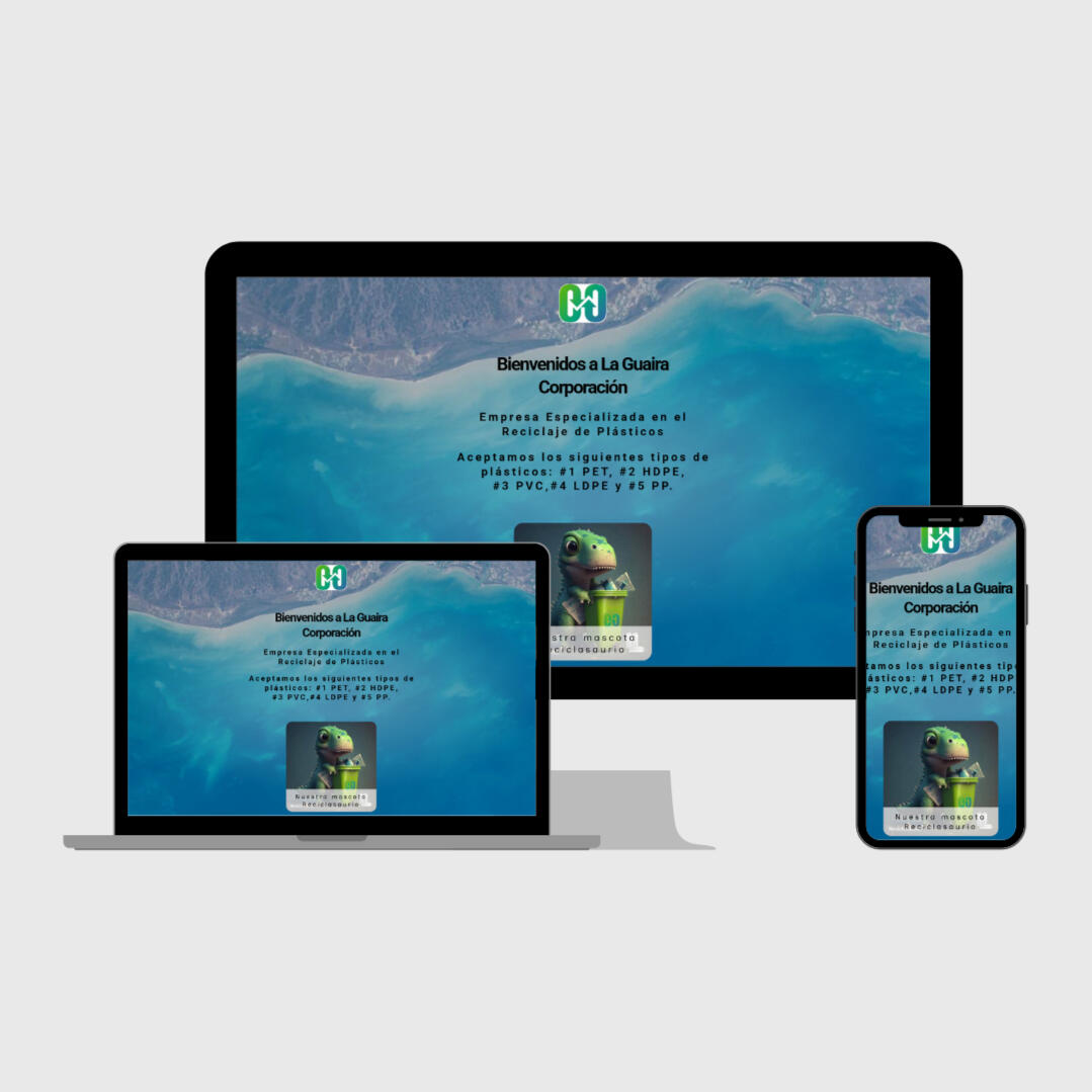 la Guaira Corporación website in various screen sizes